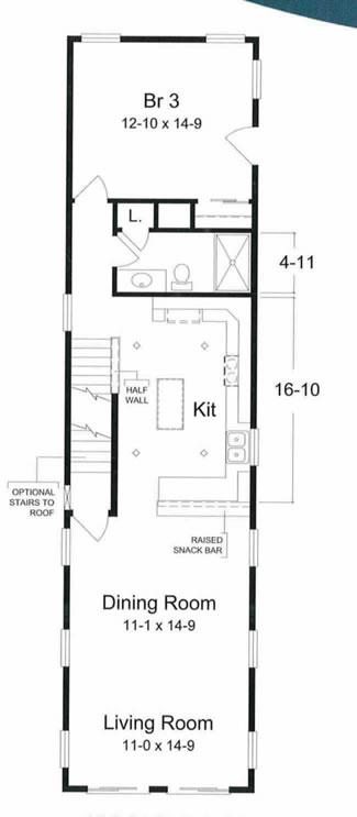 The second floor layout provides 1 bedroom, 1 bath and excellent entertaining from the kitchen, dining room and living room area right through the sliding glass doors out to a great view from the upper balcony.